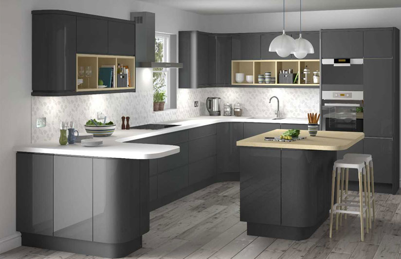 G Shaped Modular Kitchen